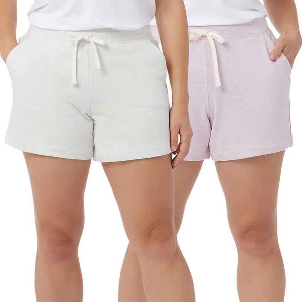 NWT 32 Degrees Women Ultra Soft Cotton Blend 2 Pack Pink/Gray Size S $40 2B004